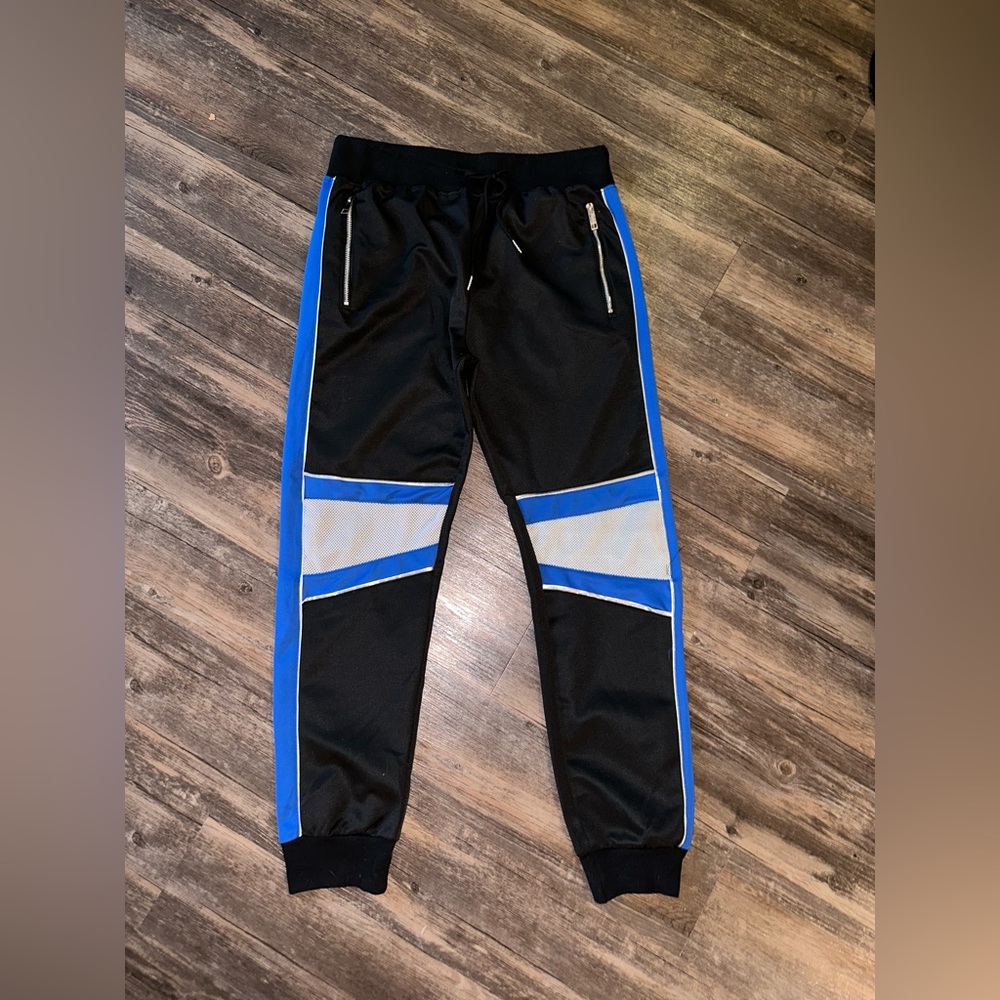 DEMO LITION Mens Matching Set Black Silver Blue Jacket and Joggers size … - Picture 7 of 14